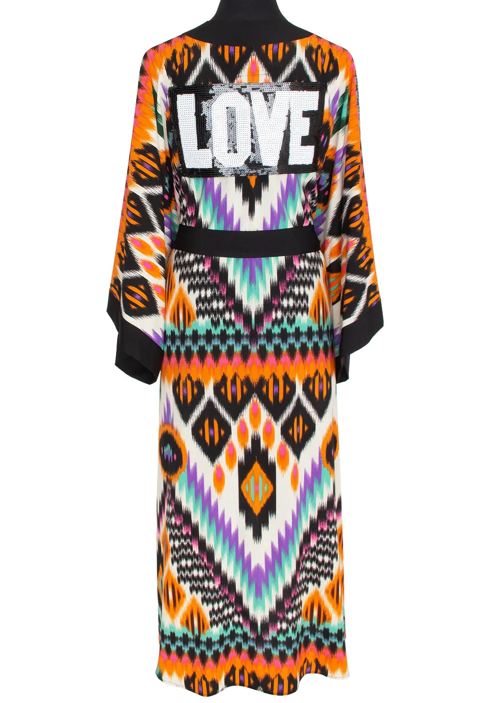 Tribal – Orange Apache Kimono Love (Black)