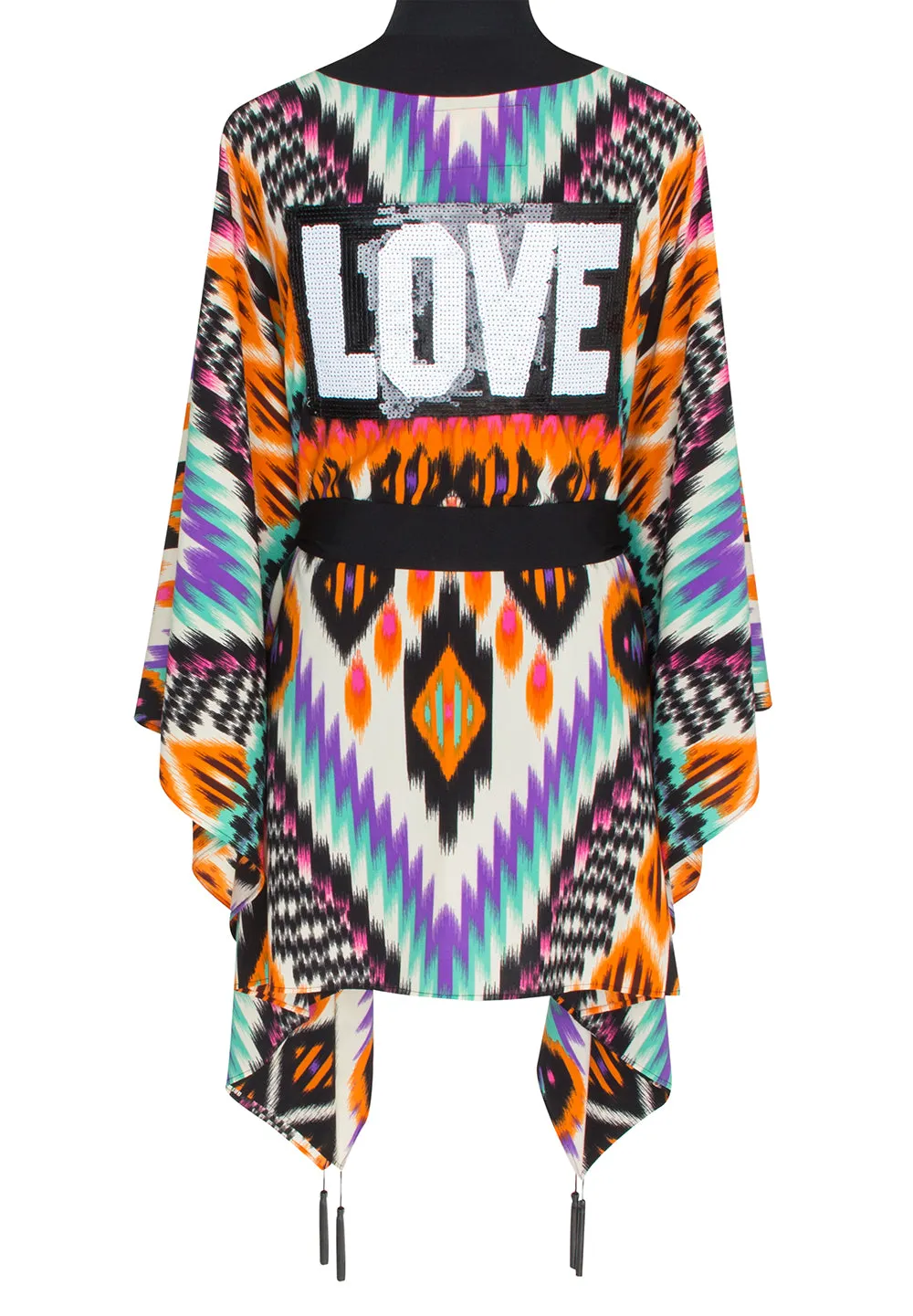 Tribal – Orange Apache Kimono Love (Black)