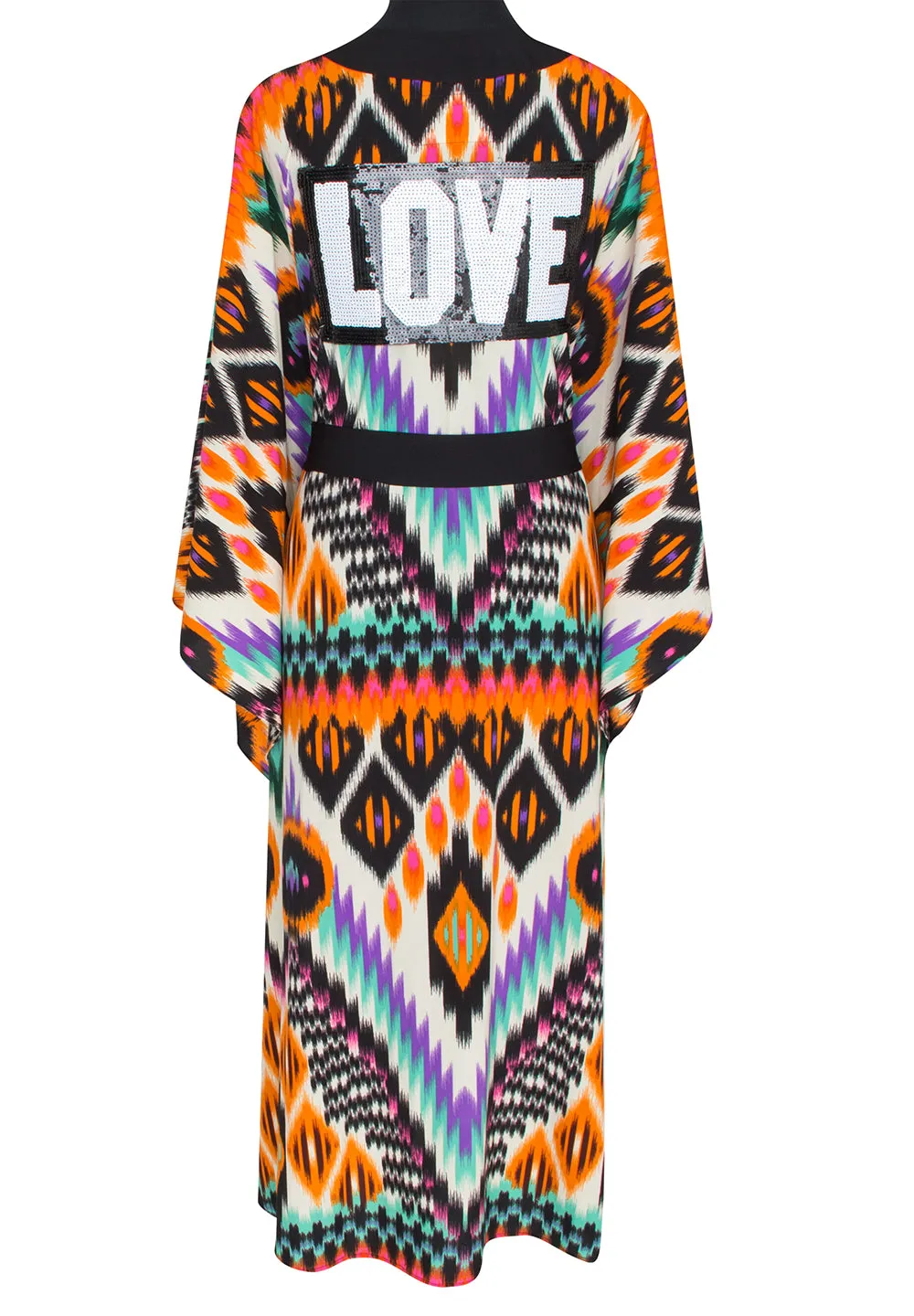 Tribal – Orange Apache Kimono Love (Black)