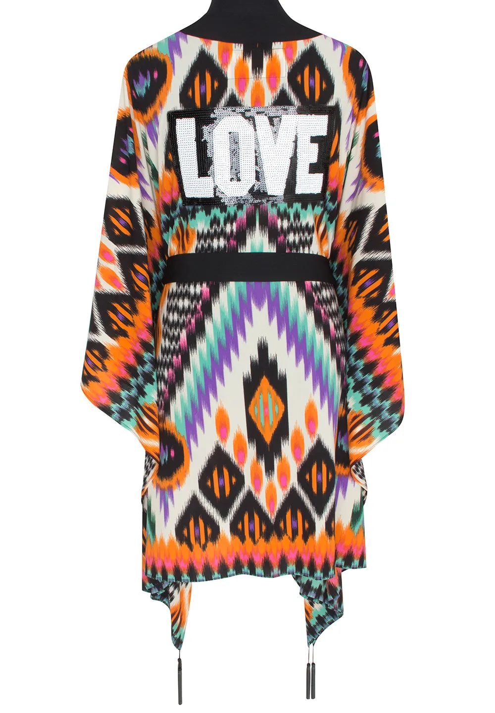 Tribal – Orange Apache Kimono Love (Black)