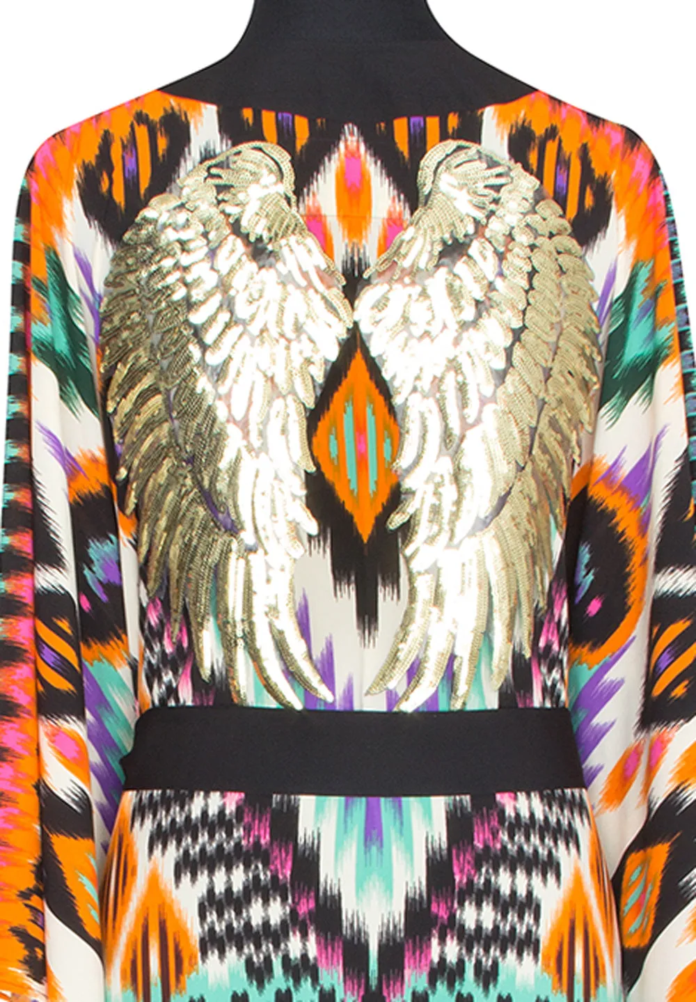 Tribal – Orange Apache Kimono Wings (Black)