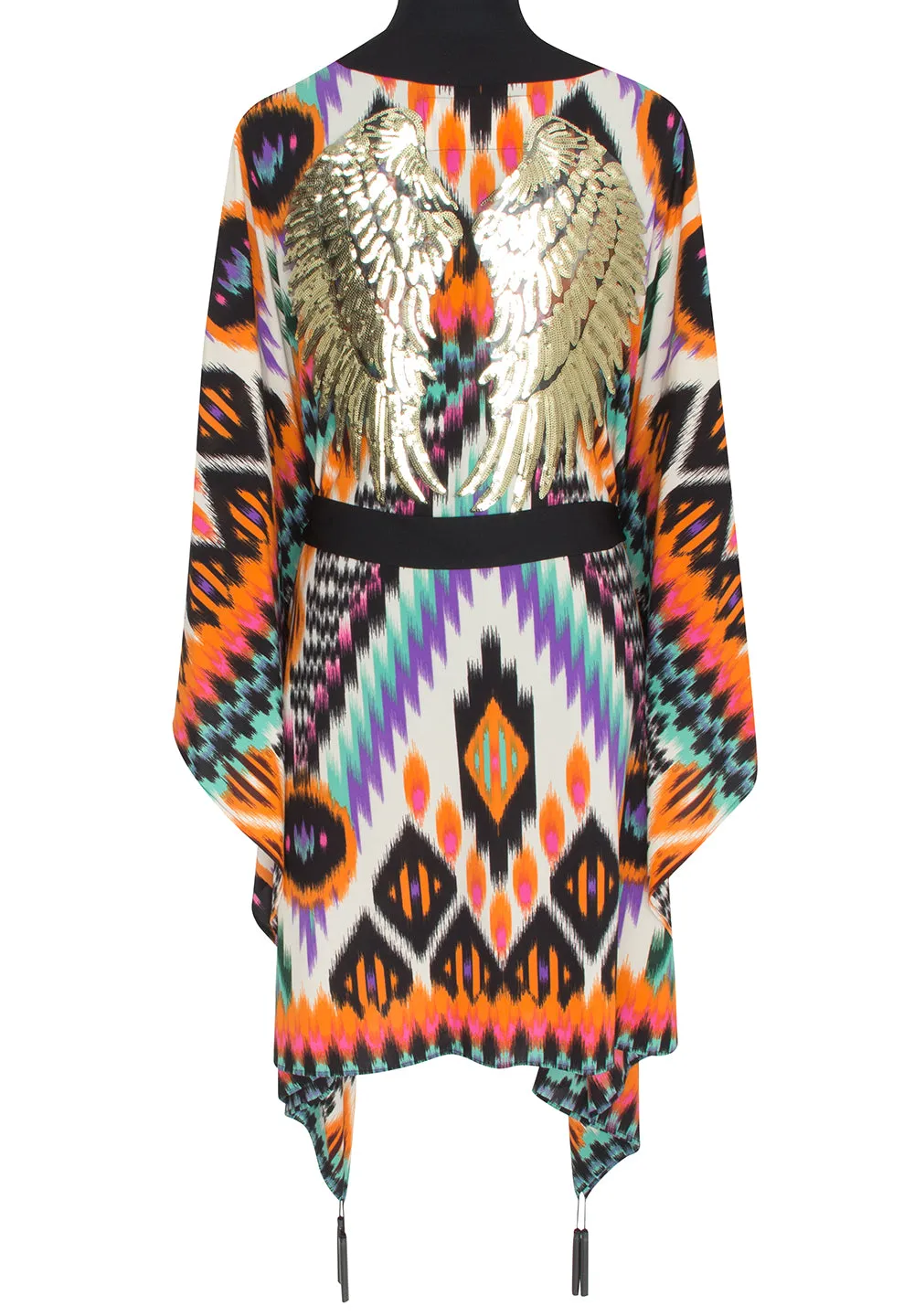 Tribal – Orange Apache Kimono Wings (Black)