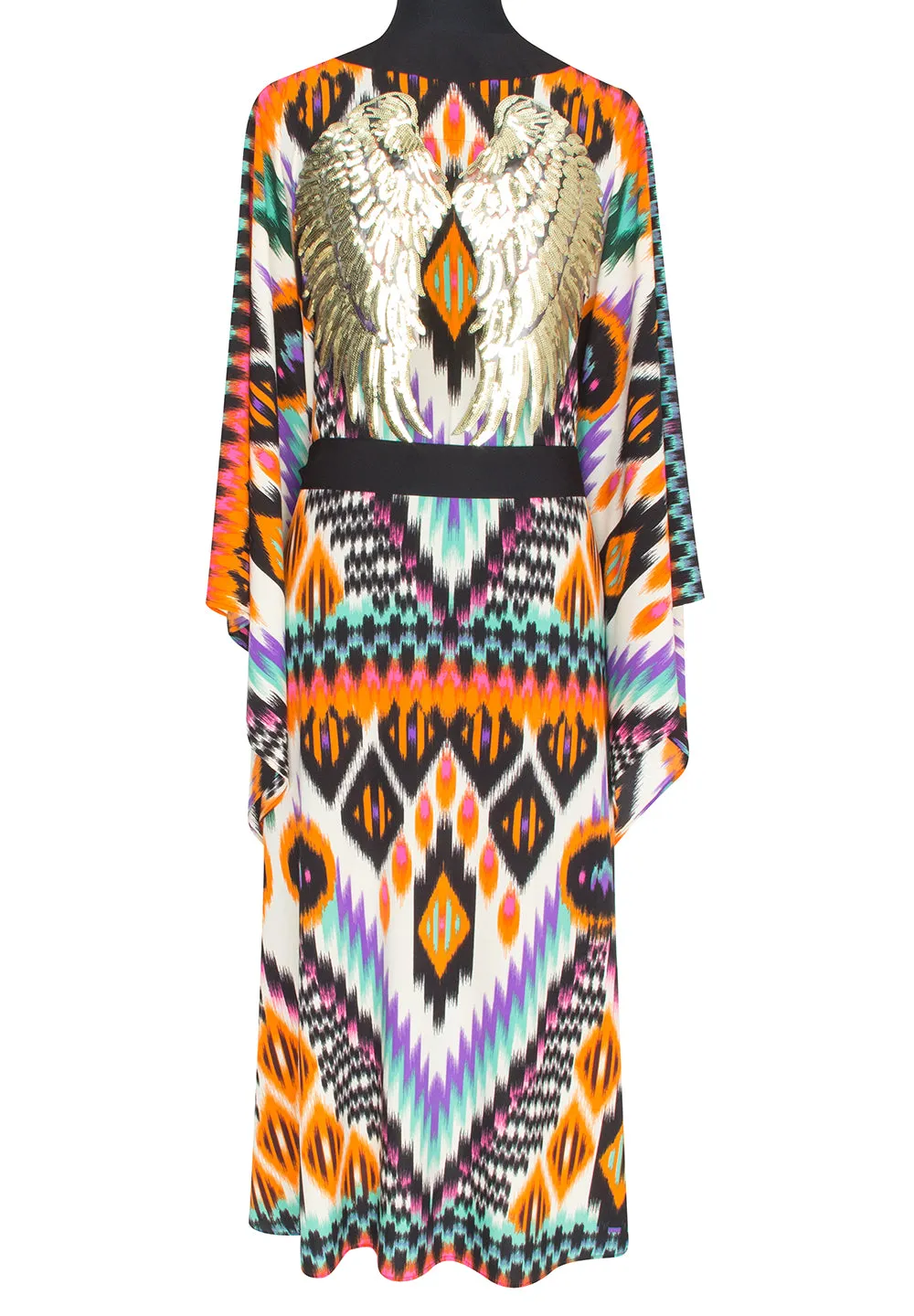Tribal – Orange Apache Kimono Wings (Black)