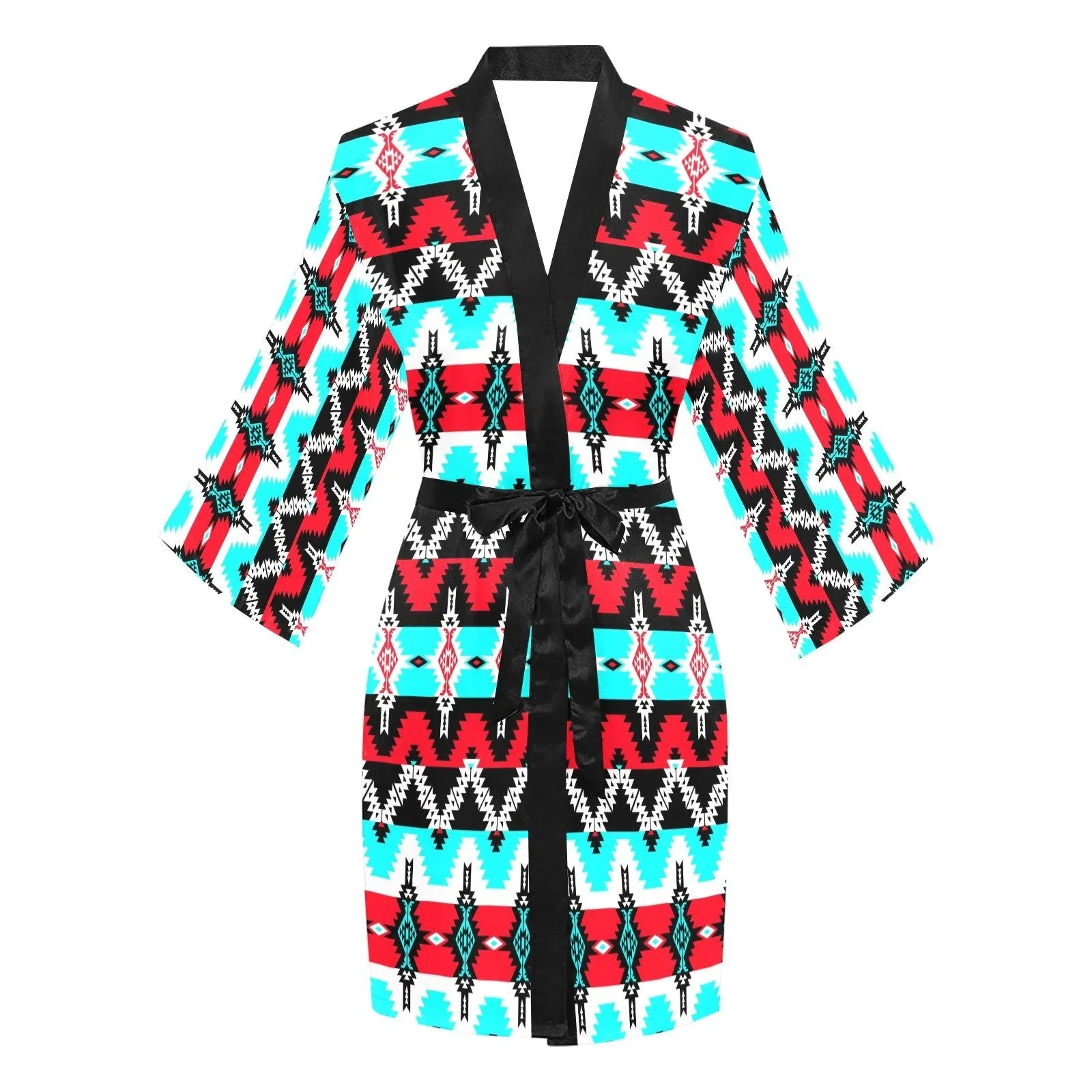 Two Spirit Dance Long Sleeve Satin Robe