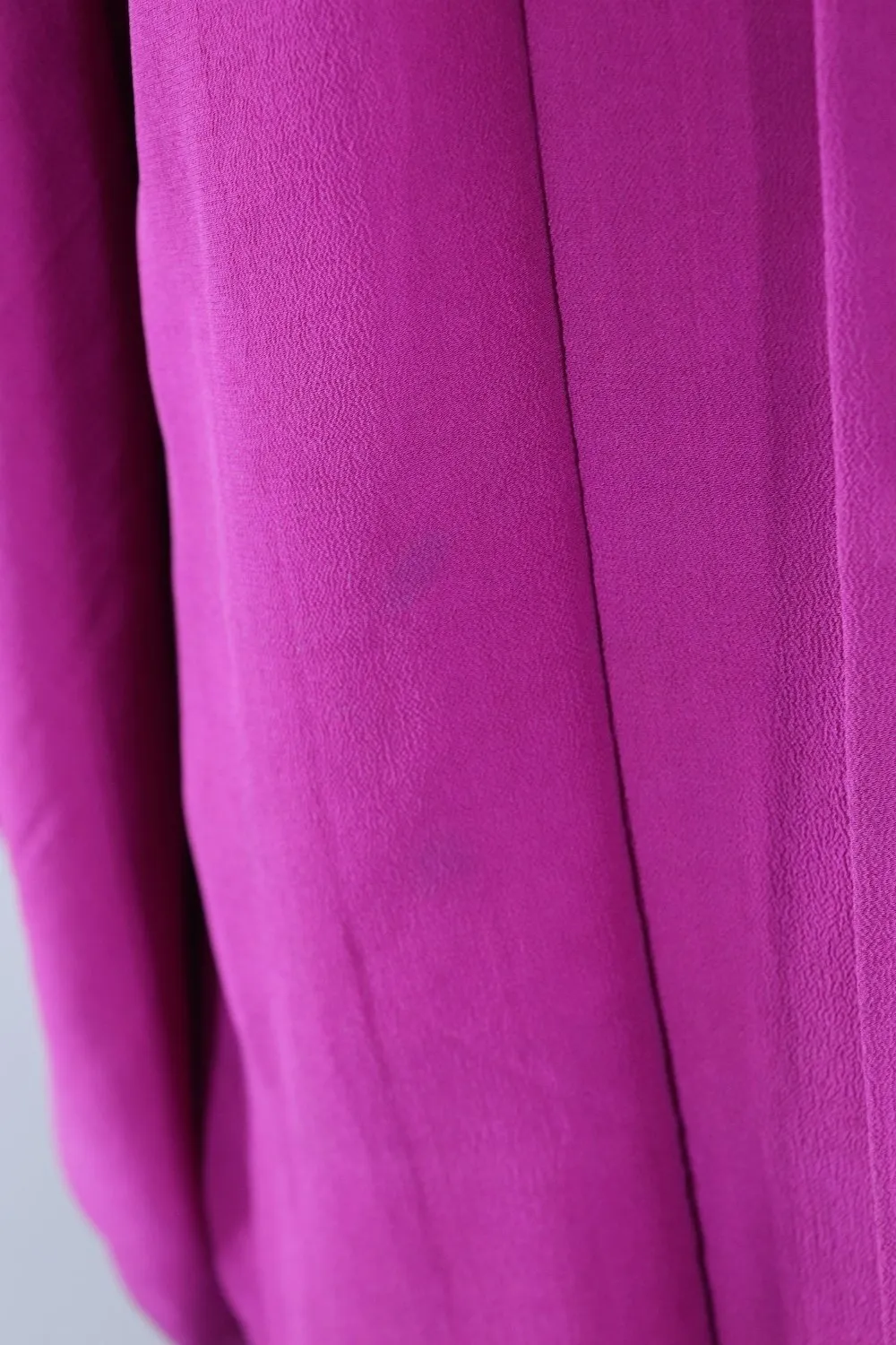 Vintage Silk Kimono Cardigan Jacket in Magenta Purple with Silk Sash