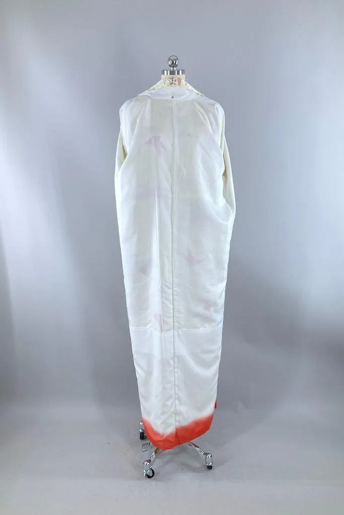 Vintage Yellow & Red Birds Kimono