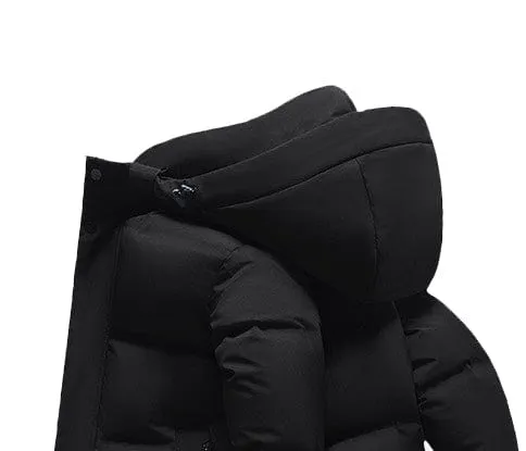 White duck down winter long down jacket-HQ8810