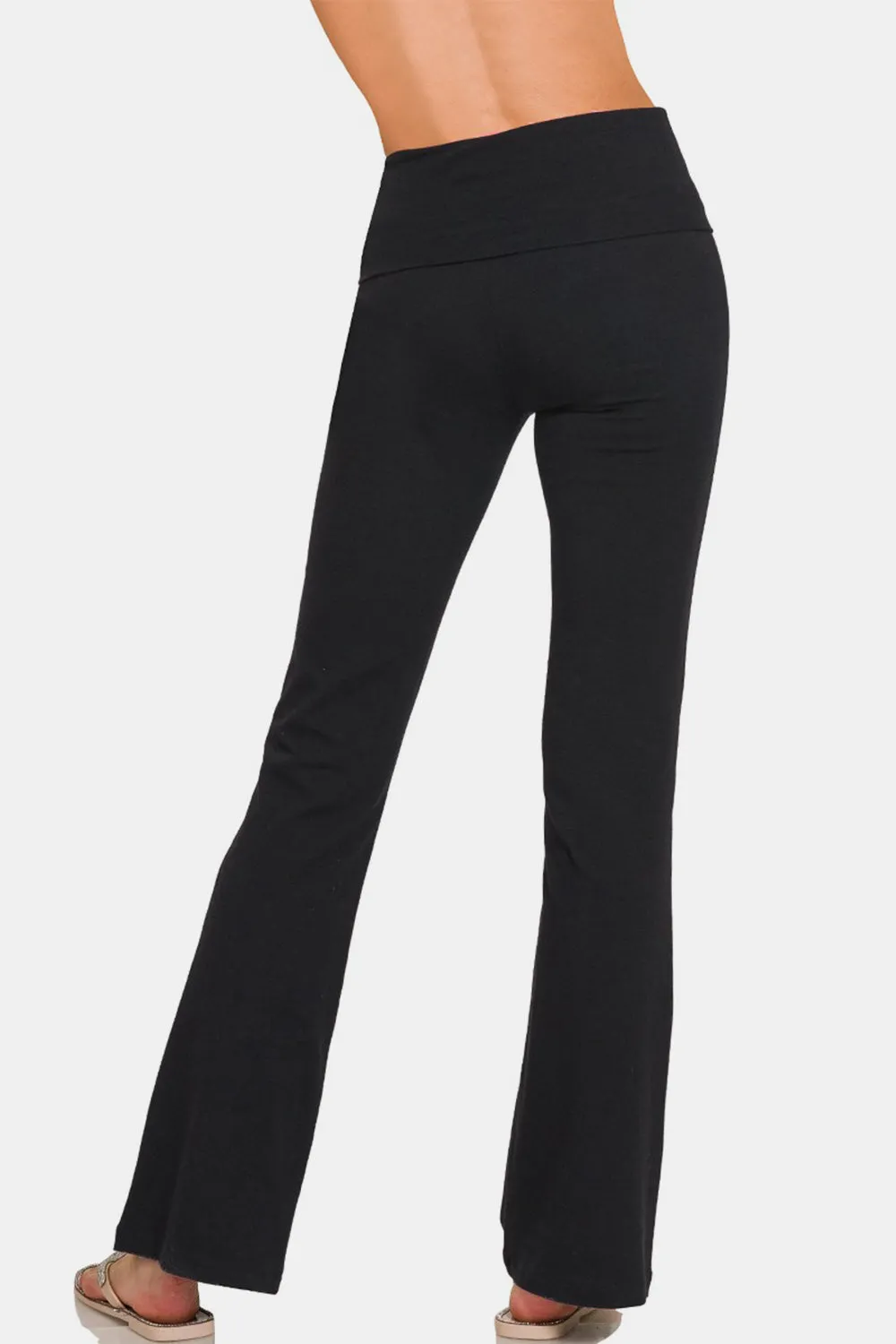 Women's Zenana Full Size High Waist Wide Waistband Bootcut Active Pants