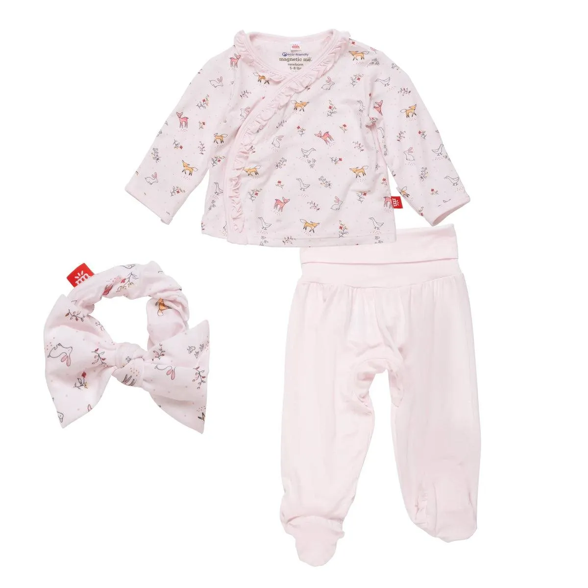 woodsy tale modal magnetic take-me-home kimono set | pink