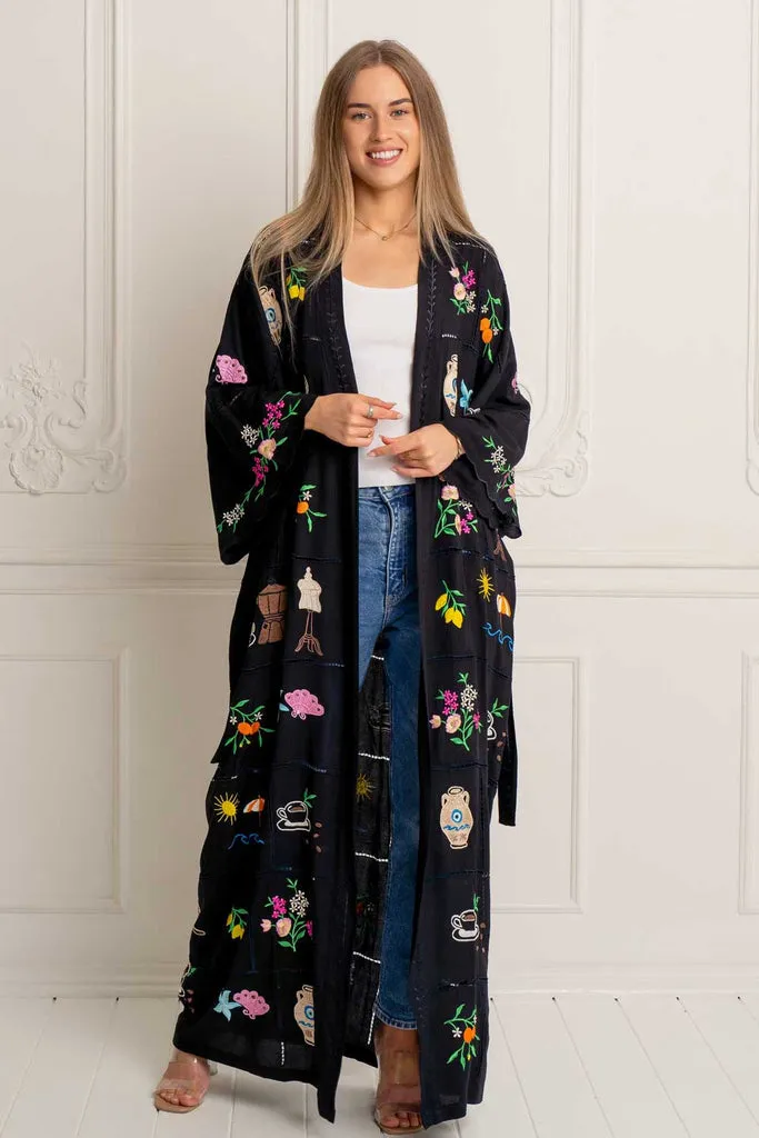 Zaimara Mediterranean Jewel Kimono